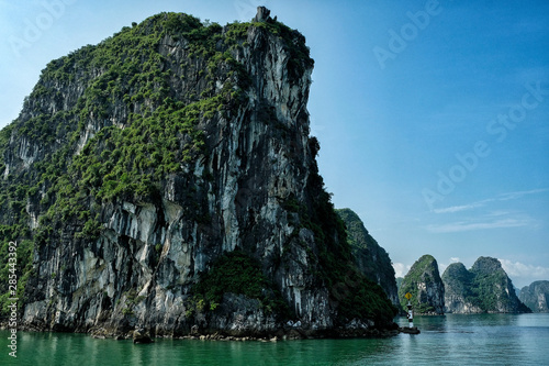 Karst landscape by Halong Bay in Vietnam.