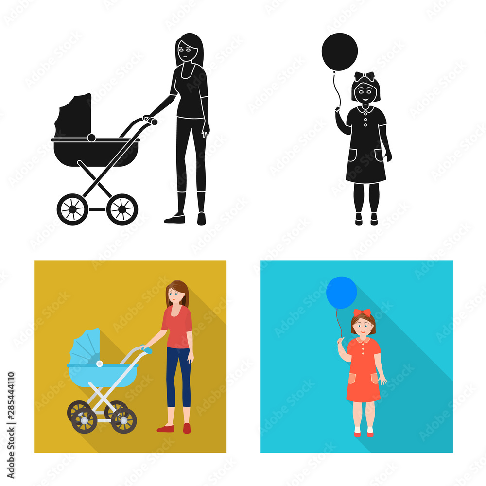 Vector illustration of character and avatar logo. Set of character and portrait vector icon for stock. Vector illustration of character and avatar logo. Set of character and portrait vector icon for stock.