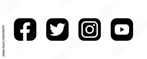Set Of Facebook Twitter Instagram And Youtube Icons Social Media Icons Black Colored Set Illustration Stock イラスト Adobe Stock Set Of Facebook Twitter Instagram And Youtube Icons Social Media Icons Black Colored Set Illustration Stock イラスト Adobe Stock