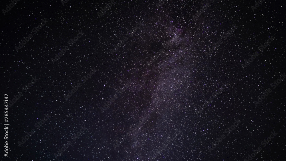 Night sky with stars, Milky Way. Beautiful panorama view. 