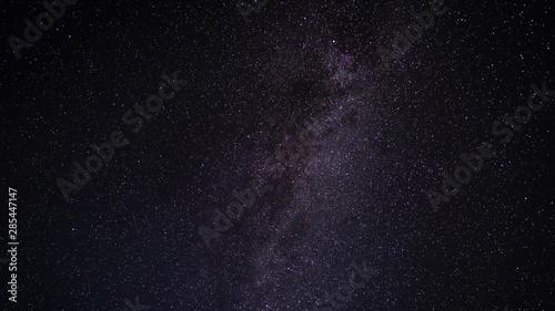 Night sky with stars, Milky Way. Beautiful panorama view. 