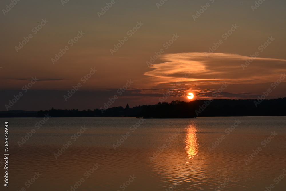 Naklejka premium Sonnenuntergang Malente Dieksee
