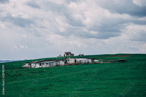 Codlea, Brasov / Romania - 09.20.2019: Stana in varf de munte langa Codlea, Brasov (sheepfold on the top of the mountain) photo