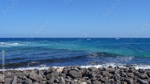 Caleta-de-Fuste is a cosy beach resort on Fuerteventura island, Canarias, Spain © Alla Ovchinnikova
