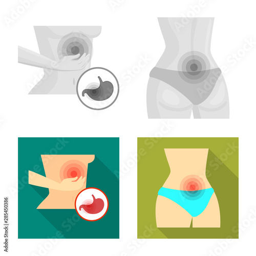 Vector design of hospital and rendering sign. Collection of hospital and help vector icon for stock.