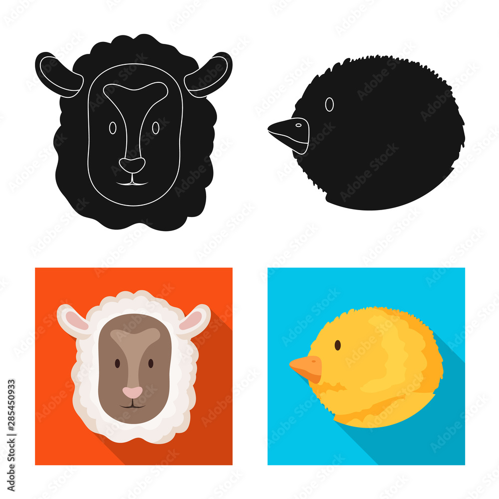Obraz premium Vector illustration of agriculture and breeding symbol. Collection of agriculture and organic stock vector illustration.