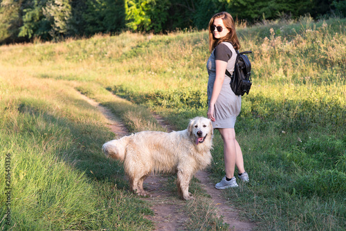 Woman and dog best friends