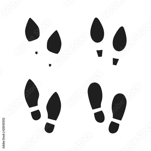 Footsteps icon template color editable. Shoes Footsteps symbol vector sign isolated on white background. Simple logo vector illustration for graphic and web design. Vector