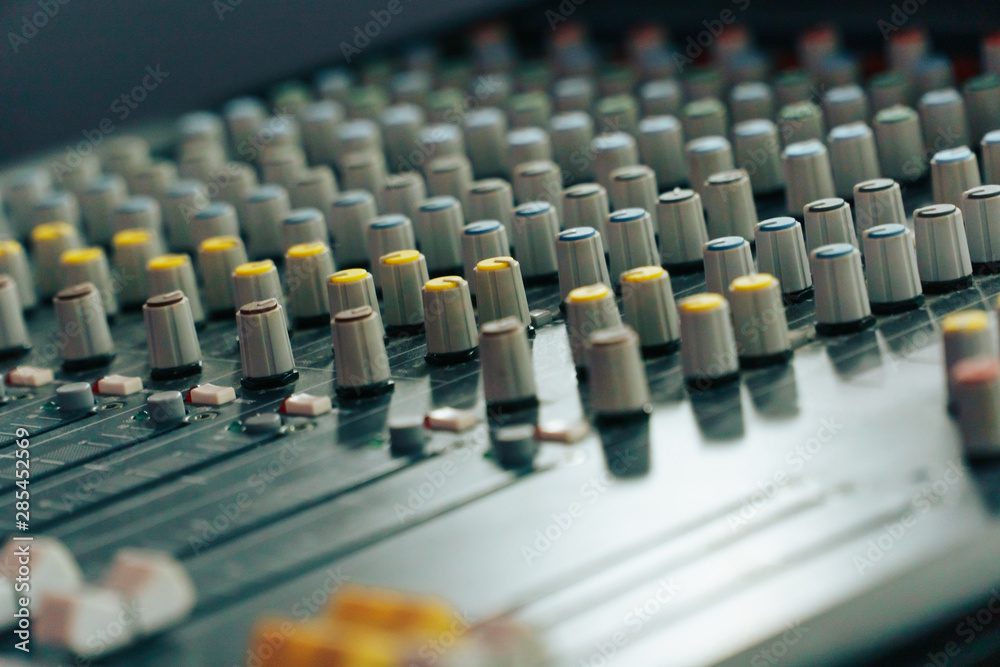 close-up of a sound engineer close-up of a sound engineer
