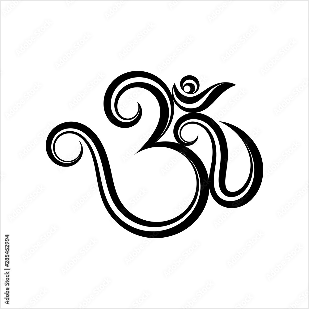 Aum (Om) The Holy Motif Calligraphic Style Aum (Om) The Holy Motif Calligraphic Style
