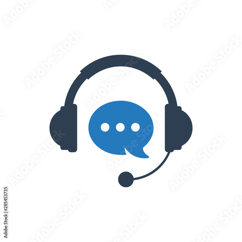 Customer service and technical helpline support icon concept.
