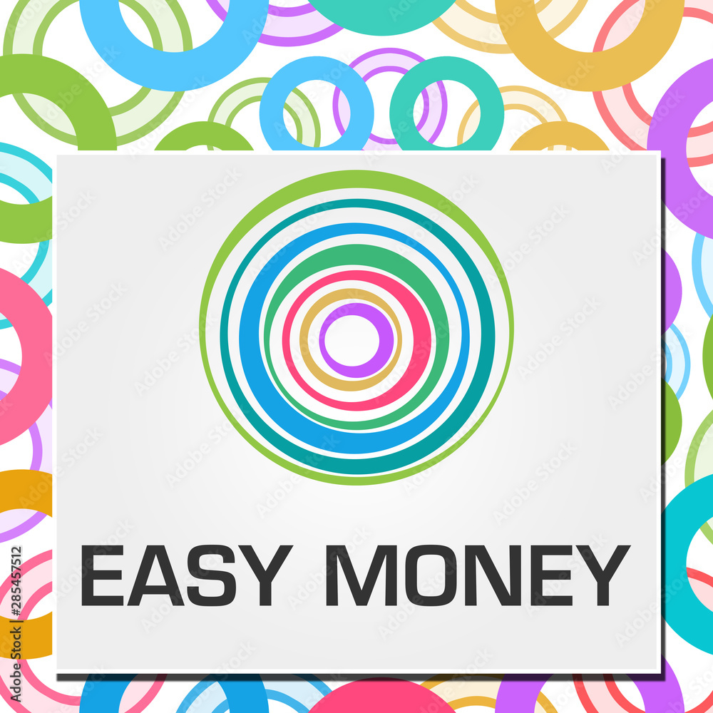 Easy Money Colorful Rings Circular Background Square 
