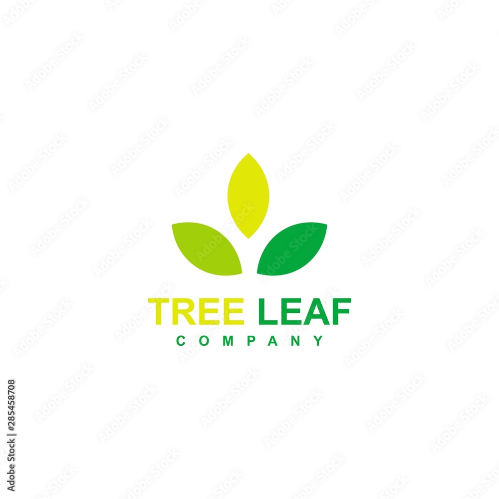 tree leaf logo template design vector