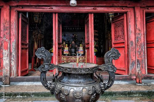 Den Ngoc son temple in Hoan Kiem lake, Hanoi, Vietnam. photo
