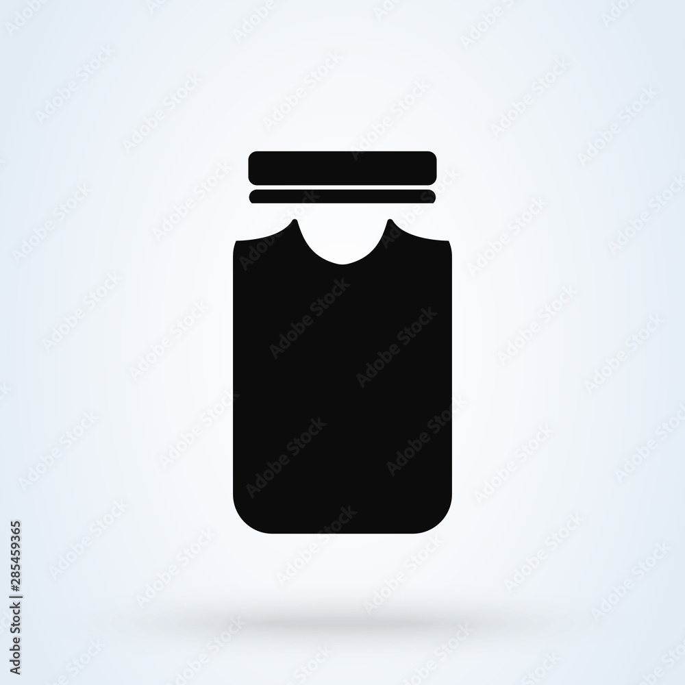 Jar Simple vector modern icon design illustration. Jar Simple vector modern icon design illustration.