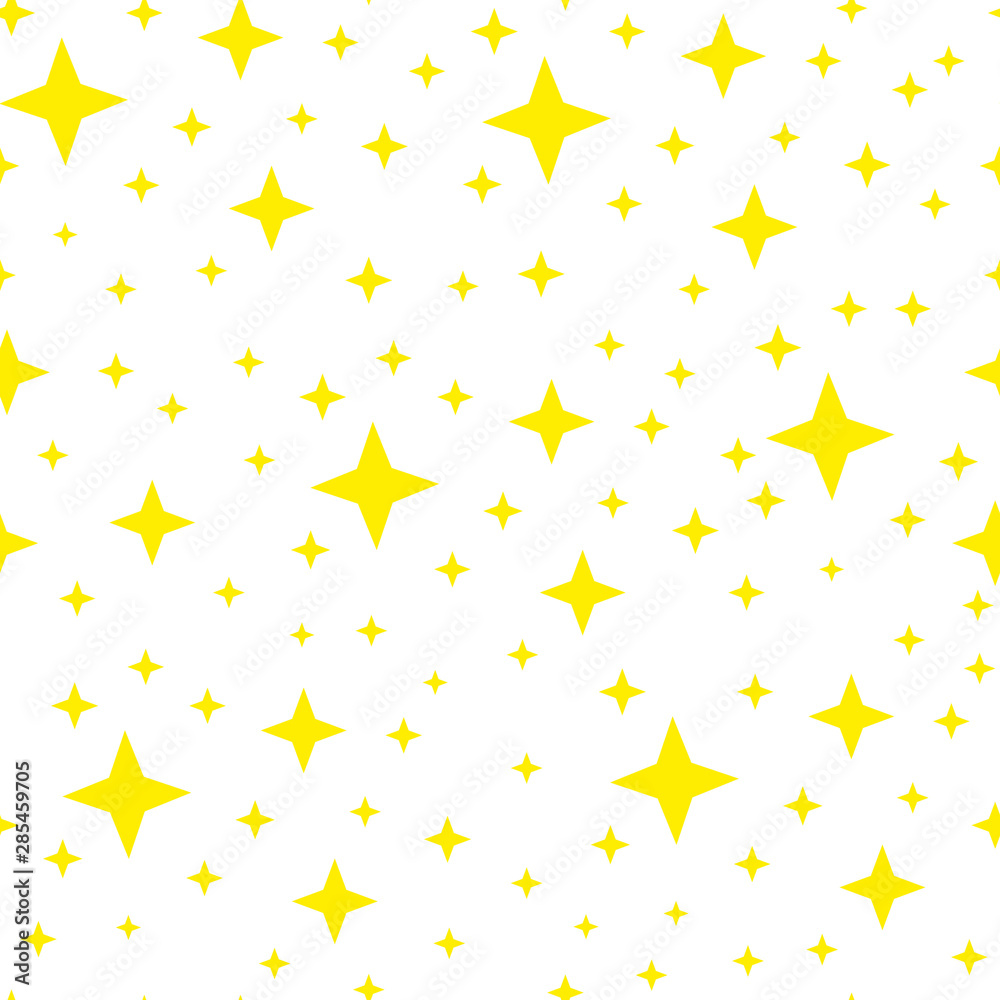 Yellow shining star seamless pattern, vector Yellow shining star seamless pattern, vector