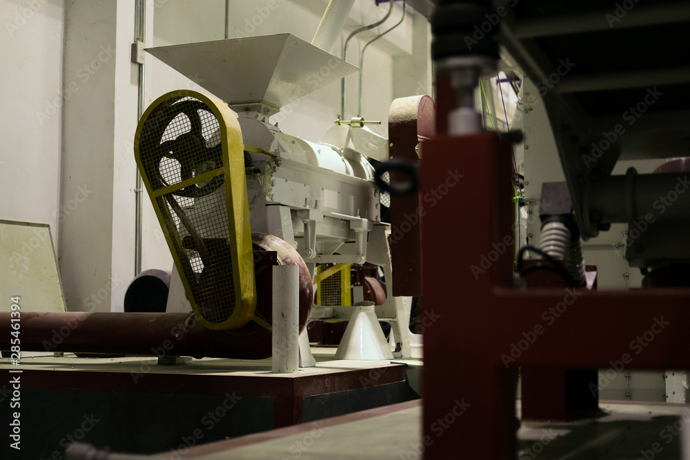 huller machine. coffee processing in food factory Stock Photo Adobe Stock