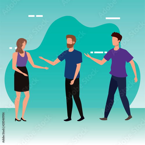 group of people avatars characters