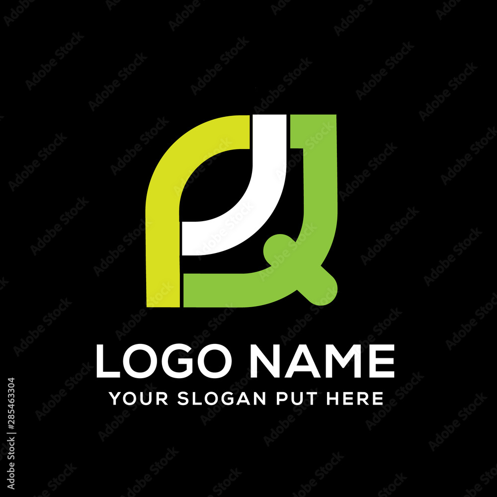 PQ Or QP Letter logo vector design template PQ Or QP Letter logo vector design template