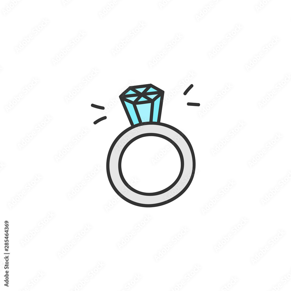 Ring vector illustration. Princess, luxury jewelry, engagement diamond ring. Hand drawn isolated, outlined icon, sticker. Ring vector illustration. Princess, luxury jewelry, engagement diamond ring. Hand drawn isolated, outlined icon, sticker.