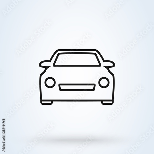 Car Simple modern icon. outline design illustration.