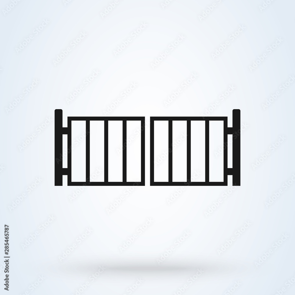 Gate Simple modern icon design illustration. Gate Simple modern icon design illustration.