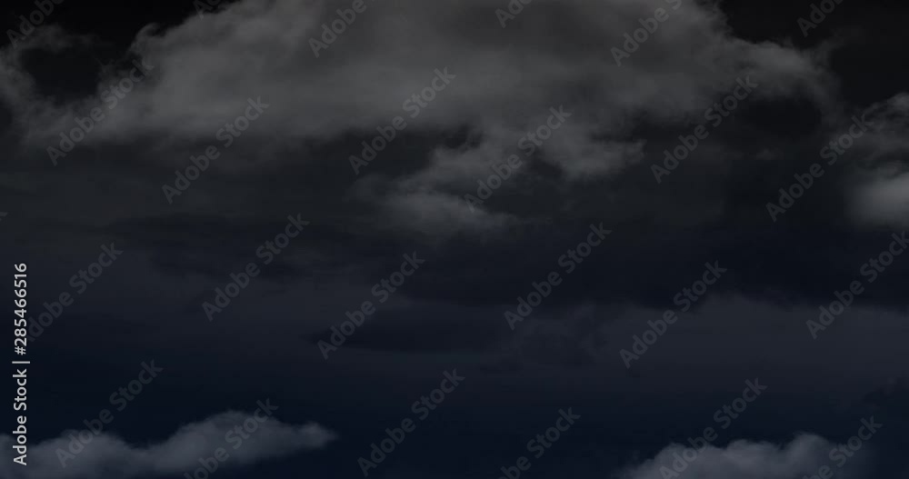Dark Stormy Sky with rain and clouds 4k