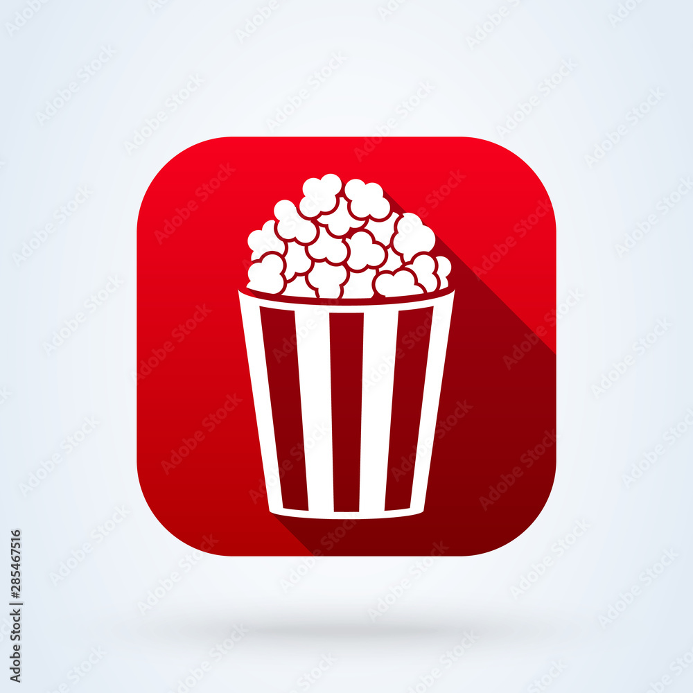 Popcorn Simple modern icon design illustration