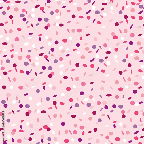seamless pattern crazy pink confetti rain background vector illustration EPS10