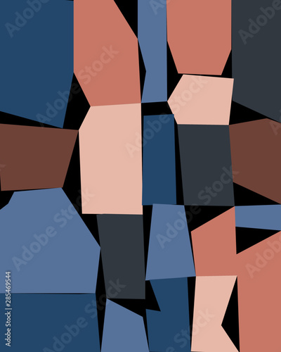 Fototapeta Naklejka Na Ścianę i Meble -  Geometric ornament. Abstract background - colorful abstract shapes. Can be used for wallpaper, template, poster, backdrop, book cover, brochure.