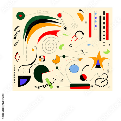 Abstract white background ,surrealism art style