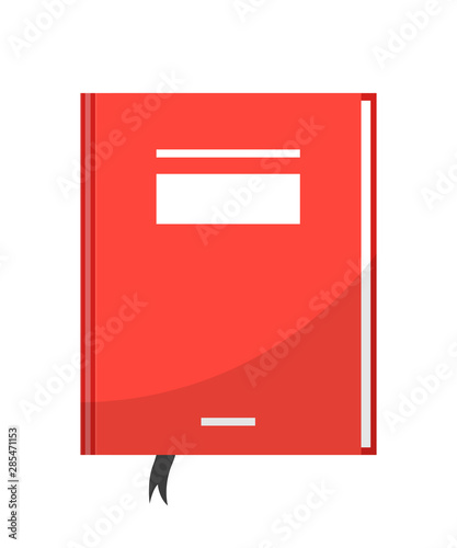 Closed notebook isometric illustration