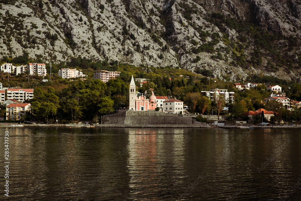 old stone town by the lake