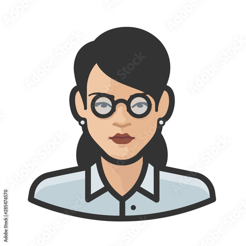 average people asian female avatar icon