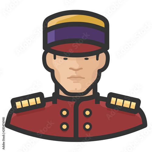 bellhop asian male avatar icon
