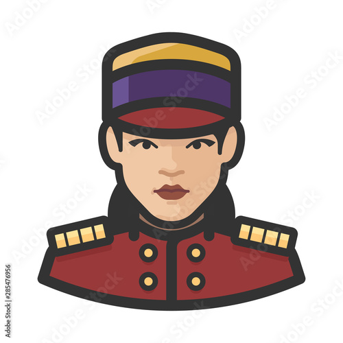 bellhop asian female avatar icon