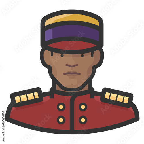 bellhop black male avatar icon
