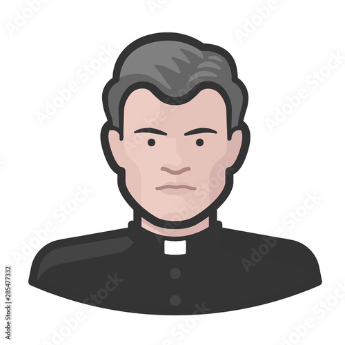 catholic clergy white male avatar icon