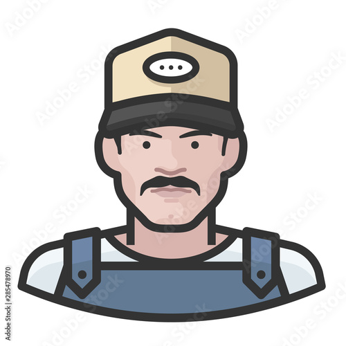 farmhand white male avatar icon