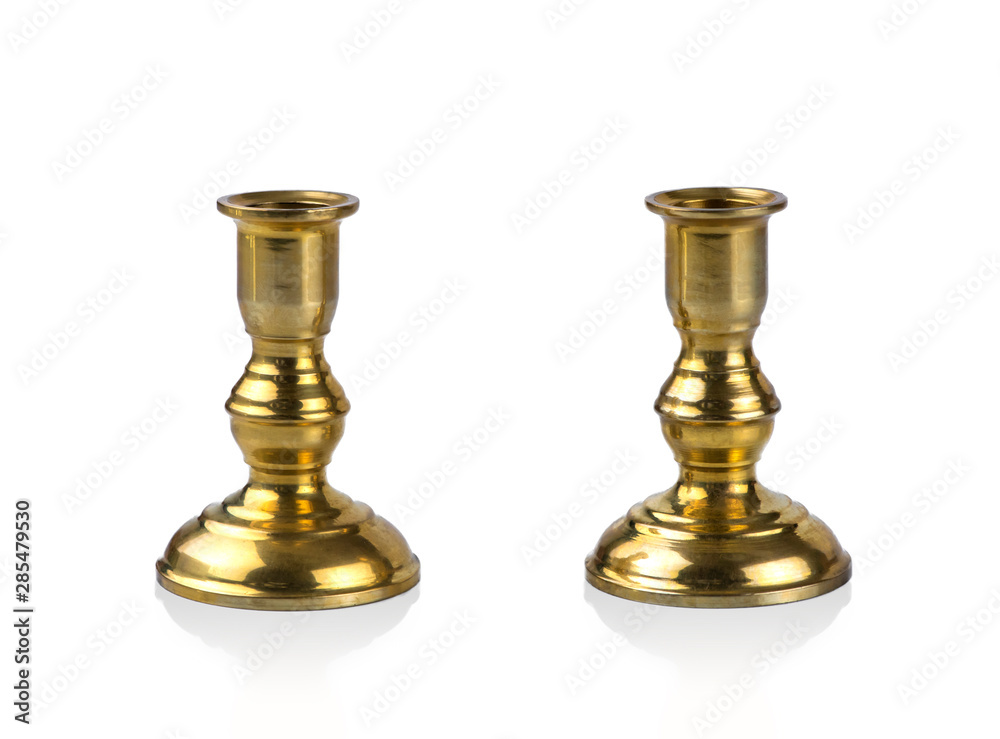 A pair of candle stand isolated on a white background. A pair of candle stand isolated on a white background.