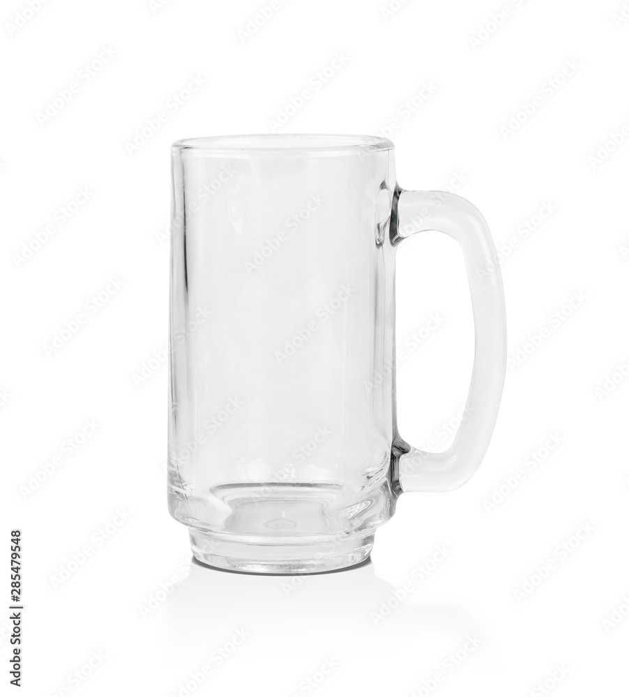 Empty glass cup isolated on white background. Side view Empty glass cup isolated on white background. Side view