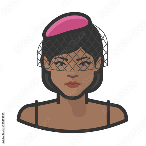 jazz singer black female avatar icon