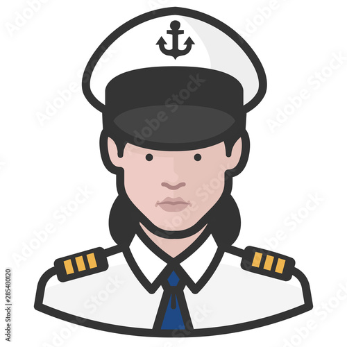 naval officers white female avatar icon