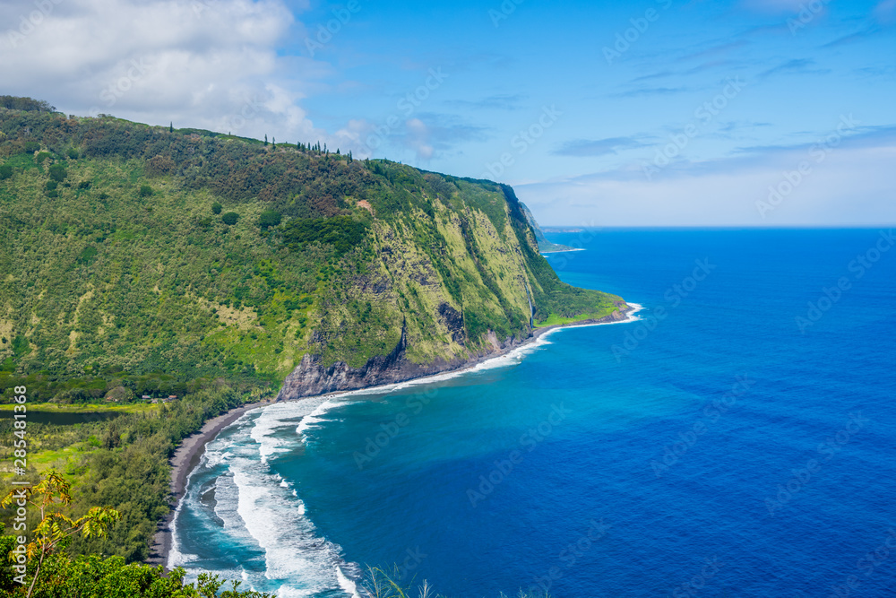 Fototapeta premium Hawaii stunning Waipio Valley and Pristine Beach Big island