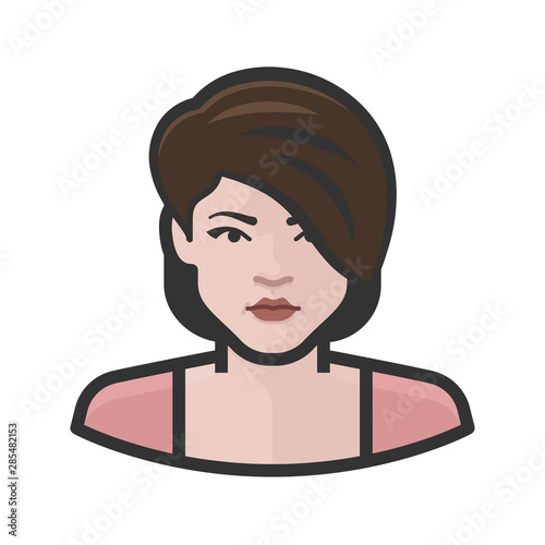 average people white female avatar icon