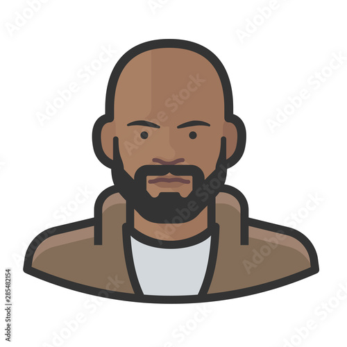 average people black male avatar icon