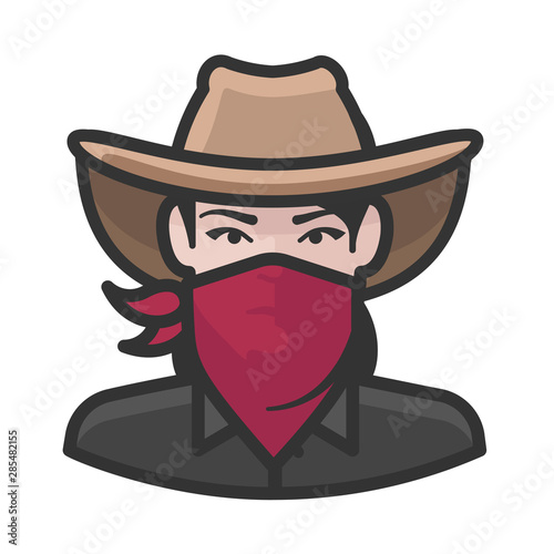 bandit white female cowgirl avatar icon