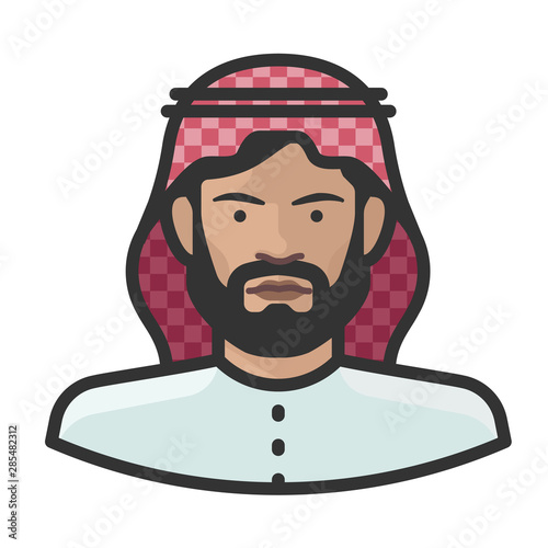 muslim attire arab male avatar icon