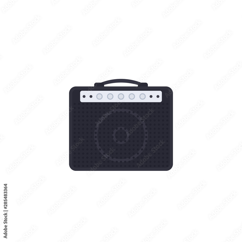 guitar amplifier vector icon, flat design