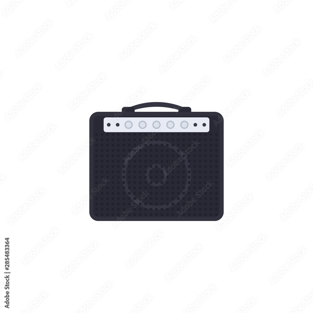 guitar amplifier vector icon, flat design guitar amplifier vector icon, flat design